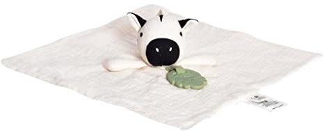 Tikiri 8598305 Naturkautschuk Schmusetuch Zebra, Schnuffeltuch für Babys und Kinder ab 0+ Monaten, 30cm