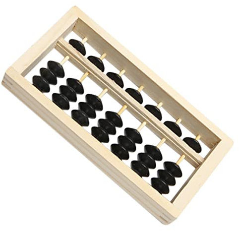 Abaodam Rechenspielzeug P?dagogisches Chinesische Abacus 1 Werkzeug Vintage für zu Hause Fotografie Desktop Mini Arithmetik Erwachsene Stütze Requisiten Perle Arithmetik Abacus