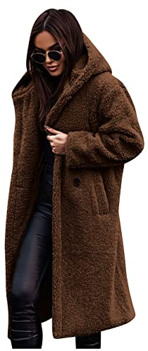QHDDP Bomberjacke Damen Herbst Und Winter Leichte Regenjacke Snowboard Jacken Damen Lammfell Jacken Für Damen Damenmode Jacken Mäntel Winter Westen Damen Strick Kaffee-1 Xl