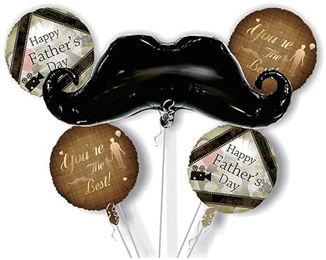 Happy Father's Day Luftballons Bart Folienballons Frohe Vatertag Dekoration Folienballon
