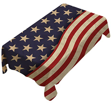 Hoement Tischdecke Unabh?ngigkeit Tag Tisch Dekorationen Amerikanische Flagge Tabelle Abdeckung Uns Flagge Tisch Abdeckung Kreative Tischdeko Tischtuch Vereinigte Staaten Flachs Kaffetisch