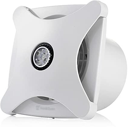 oiakus 6 Inch Wall Mounted Exhaust Fan, Bathroom Exhaust Fan with LED Light, Silent Extractor Ventilation Fan for Bathroom, Shower, Toilet, Kitchen, Office, Garage