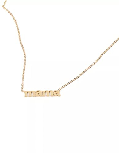 Halskette Anhänger Mama Keine Anlauffarbe minimalistische Goldkette mit Buchstabenanhänger für Mama Geburtstag Hochzeit Weihnachts Geschenke für Frauen