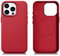 Mobiskin Hülle passend für iPhone 15 PRO MAX (6,7 Zoll), Handyhülle mit Leder, Case kompatibel mit MagSafe, Schutzhülle, Handytasche, Slim Cover, dünn, Rot