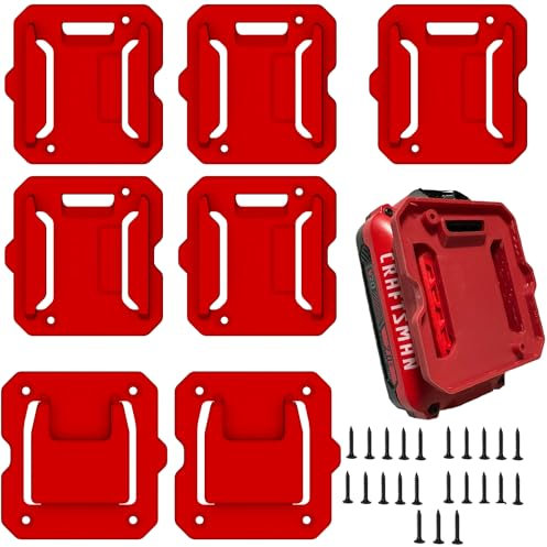 SZWJT-LV 5 Pack Battery Mounts Dock Case for Craftsman 20V V20 Li-ion Drill (w/10 Screws) and 2 Pack Drill Mount Holder (No Tool)