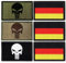 Deutschland Patch 6 Stücke Patches Klett Militär Punisher Patch Aufnäher Patches Airsoft Patch Klett Skull Patches Klett für Rucksäcke Taktische Kleidung Aufkleber Abzeichen Klettbänder 8x5cm