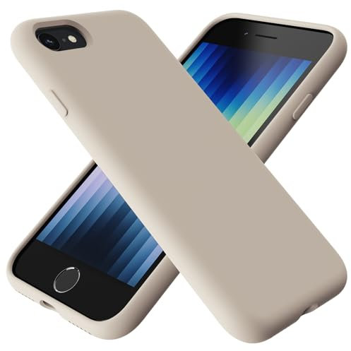 TAXXOE Liquid Silicone Case Compatible with iPhone SE 2020/2022, iPhone 8/7, 4.7 Inch, Soft-Touch, Shockproof, DustProof, Antiskid Full Body Phone Cover for iPhone SE - Gray