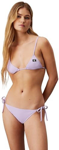 Calvin Klein Donna Top Bikini a Triangolo Triangle da Legare, Viola (Pastel Lilac), L