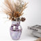 Adedeo Lila Glas-Mosaikvase, handgefertigt, dekorative Mosaik-Glas-Blumenvasen für Wohnzimmer, Küche und Hochzeit