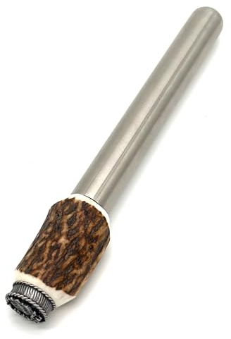 Flachmann | Hirschhorn Flachmann (100% Edelstahl) | Edelstahl-Flachmann | Taschenflasche