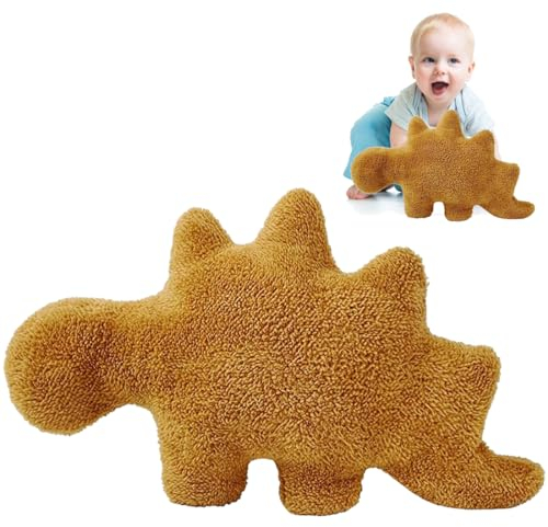 Lebenistgut Dino-Nugget-Kissen, Dino Chicken Nugget Dinosaurier Plüschtier, Dinosaurier Nugget Plüschtier, Kissen Geburtstagsgeschenke für Kinder Zimmerdekoration (Stegosaurus)