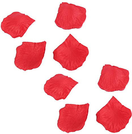 Grendly 200Pcs Petales de Roses Artificielles Fleurs pour Decoration de Mariage - Rouge Graduelle