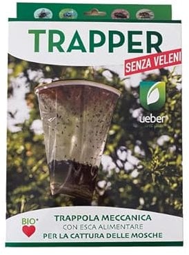 Trappola Meccanica con Esca Alimentare per la Cattura delle Mosche - Senza Veleni, piante di olive, stalle, canili, allevamenti, giardino, piscine
