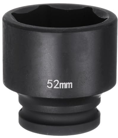 sourcing map Douille à choc à 6 pans 3/4 52 mm métrique 40 Cr en alliage d'acier