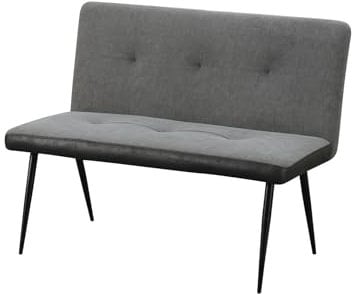 HTI living 2-Sitzer Bank Anthrazit/Grau Joschka Sitzbank Küchenbank