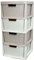 SIDSONS Plastic Storage Drawers Unit Large Rattan Effect 4 Drawers Tower Home & Kitchen Office Garage Storage School Multi-Purpose Modular Storage Cabinet Drawers Storage Unit (H)82cm (W)39cm (D)39cm