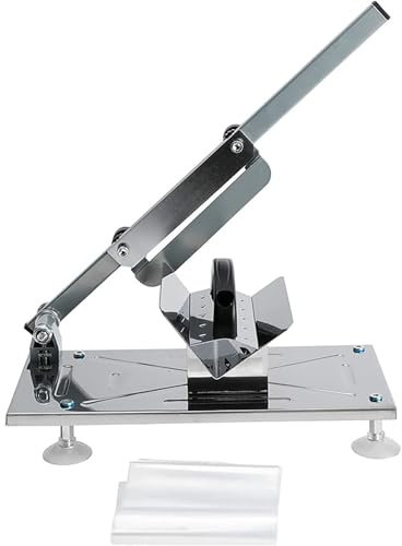 VITIWEDTY Automatic/Hand Frozen Meat Slicer - Upgraded Stainless Steel Meat Cutter, Adjustable Thickness Meat Cutter Machine Frozen Meat Roll Slicer (Automatic)