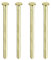 Sourcing Map 4pcs 3.5 Inch Door Hinge Pins, Removable Brushed Interior Security Pins for Wood Residential Door Replacement, Gold