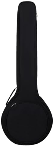 Schwarze Tasche für Musikinstrumente, Aufbewahrung von Banjo-Instrumenten, 5-saitiger Banjo-Rucksack für Reisen, tragbarer Banjo-Aufbewahrungskoffer, Banjo-Gigbag mit Rucksack-Design für Musiker, Banj