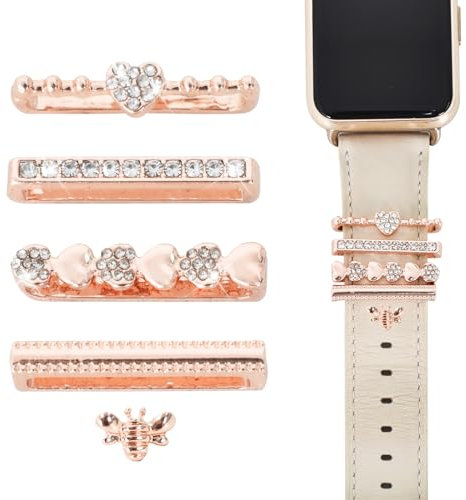 Charms Für Uhrenarmband - 5 Stück Dekorative Ring Armband, Kompatibel Mit Apple Watch-Serie, Galaxy Watch