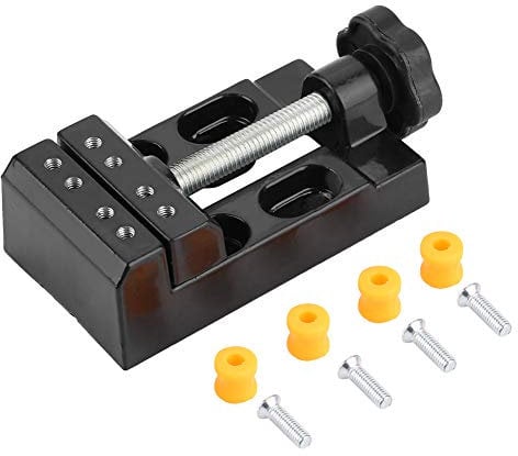 Mini Vise workshop vice Mini Bench Vise Clamp Jewelry Clamp Aluminum Alloy Vise Bench Clamp for Jewelry Watch Repairing Walnut Amber Beeswax and DIY Sculpture Power, Garden & Hand Tools