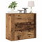Rantry Anrichte aus altem Holz, 80 x 33 x 70 cm aus Spanplatte, Sideboard, Bodenschrank, Büromöbel, Nachttisch für Schlafzimmer, Möbel Modell 857085