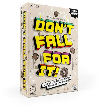 Don't Fall For It – Fun Trivia Travel Game for Families and Kids | Hilarious Board Game for All Ages | 2+ Players, Quick and Easy to Play