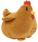 Threegoat Stardew Hähnchen Plüschtier, Hahn Kuscheltier Stofftier Flauschiger Kissen Cartoon Tier Spielzeug for Fans Und Kinder Geschenk(Brown)