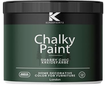 Contura KenzoPaints Kreidefarbe Möbel Farbe 250ml. Trend Farbtöne 2025 Möbellack Holz- Lack Shabby Chic Matt (London, 250ml.)