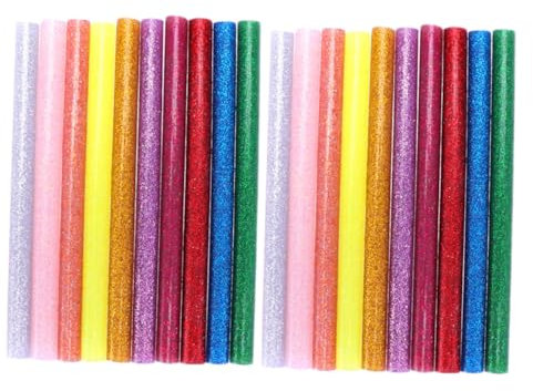 Hohopeti DIY Supplies 100pcs Hot Glue Sticks Glitter Glue Rods for Art Craft Projects