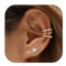 Dochais 3 Stück Ear Cuff Gold für Damen Ohrmanschette Ohne Ohrloch Fake Helix Piercing Clip Ear Cuff Wrap Earcuff Set Gold Ohrringe Fakepircings Ohr Ohrringe Manschette Knorpel Earcuffs für Mädchen B