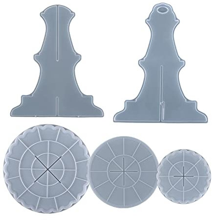 Moule à 3 plateaux en résine époxy en verre à trois couches pour assiettes à fruits, moule en silicone pour faire des assiettes à dessert
