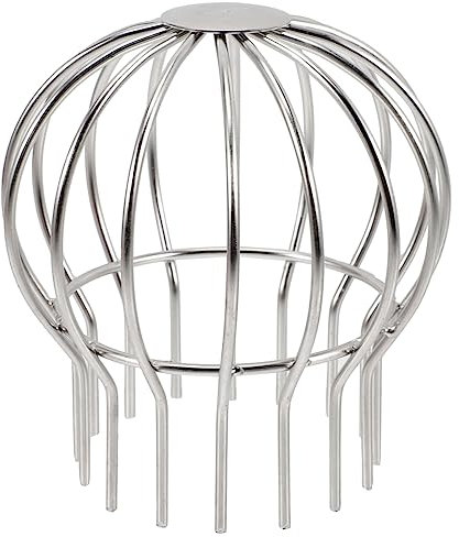 DIYEAH Filtro Protector De Canalón De Acero Inoxidable 304, Cubre Bajante Antibloqueo, Malla Redonda Para Desagüe De Techo, Instalación Fácil, Flujo Alto, Uso Pared y Terraza, 1 Unidad