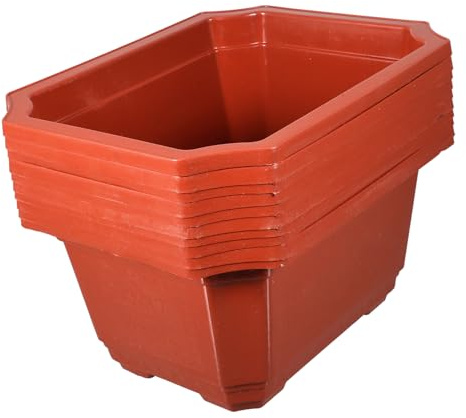 Milisten Macetas Rectangulares Ligeras y Fáciles de Mover para Bonsái de Plástico Grueso 10 Diseño Sencillo y Elegante Ideales para Uso en Jardín