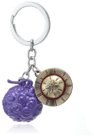 Teegxddy 1 psc Fruit du Démon Pendentif Clé Fruit du Démon Pièce O Devil Cadeau idéal pour les fans Porte Clef Porte Clef Pièce O Porte Clés Porte-Clés Animé Cadeau Parfait Pour Les Fans D'Anime (A)
