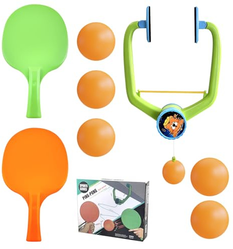 Door Game Über Der Tür – Verstellbarer Hängender Tischtennis-Trainer, Tool-frei Installation, Ideal für Familie, Übungen & Indoor-Spaß