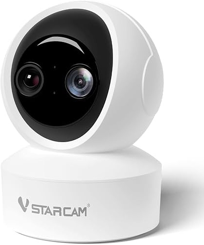 VSTARCAM Überwachungskamera Innen, Dual Kameras, 2K QHD mit 10x Zoom,KI-Erkennung, Nachtsicht, 2.4GHz WLAN, 2-Wege-Audio, 360° PTZ Baby & Haustierkamera, Plug&Play, Sicherheitskamera innen