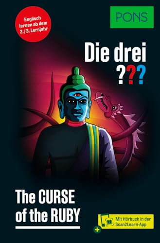 PONS Die Drei ??? The Curse of the Ruby: Englisch lernen mit Justus, Peter und Bob und Hörbuch in der Scan2Learn-App