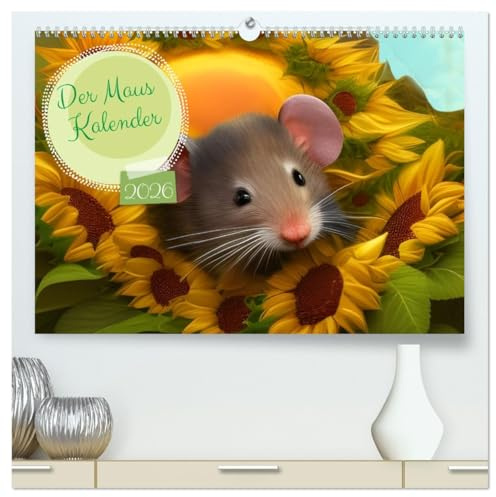 Der Maus Kalender (hochwertiger Premium Wandkalender 2026 DIN A2 quer), Kunstdruck in Hochglanz: Eine kleine Maus erlebt den Wechsel der Jahreszeiten. (CALVENDO Tiere)