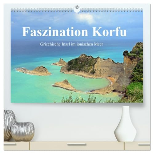 Faszination Korfu (hochwertiger Premium Wandkalender 2026 DIN A2 quer), Kunstdruck in Hochglanz: Korfu, die grünste Insel Griechenlands (CALVENDO Orte)