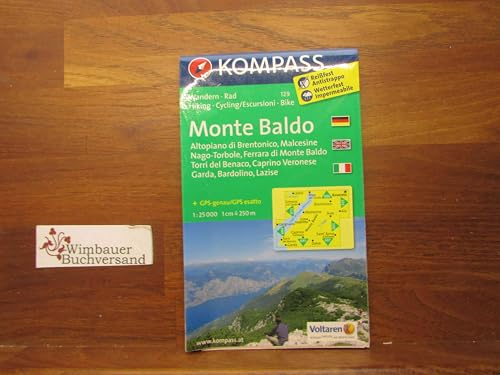 Monte Baldo: Wanderkarte mit Radtouren. GPS-genau. 1:25000 (KOMPASS Wanderkarte, Band 129)