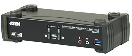 ATEN 2-Port USB 3.0 4K DisplayPort MST KVMP Switch CS1922M