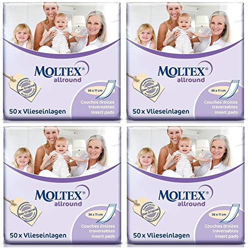 200 MOLTEX allround Hygiene Einlagen 4X 50er 36x11cm Inkontinenzeinlagen Damen u Herren