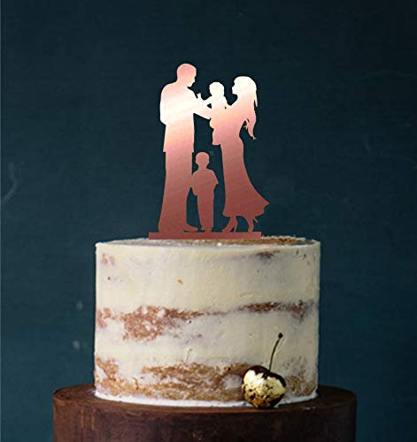 Cake Topper, Tortenstecker, Tortenfigur Acryl, Hochzeit Hochzeitstorte (Bronze (verspiegelt einseitig)) Art.Nr. 5027