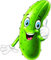 Kleberio Aufkleber Sticker Gurke Obst Sticker für Kinder selbstklebend Autoaufkleber Bild Dekoration Set Car Motorradhelm Caravan Wohnwagen 10 x 12 cm