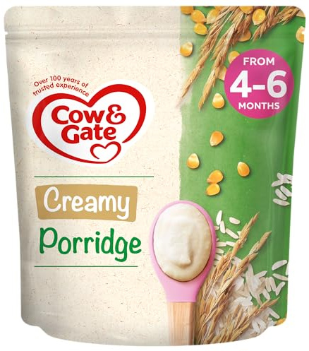 Cow & Gate Creamy Porridge Baby Food Cereal, 4-6+ Months, 125 g
