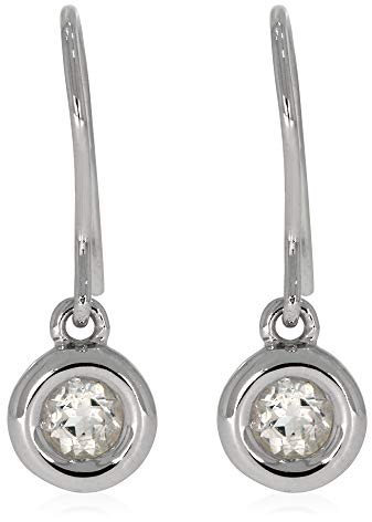 XEN Ohrhänger mit Weißtopas ca. 0,6 ct. rhodiniert