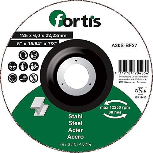 FORTIS Schruppscheibe Stahl 125 x 6,0mm