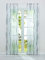 Delien Voile Schiebegardinen Streifen Vorhang Flächenvorhänge Transparenter Gardine mit Klettband Wohnzimmer Fensterschals inkl. Beschwerungsstange (2er-Pack, je H/B: 175/57 cm),Grau