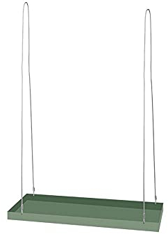 Rivanto® Hängendes Pflanzentablett rechteckig Grün S, Pflanzentabletthänger, L 15 x B 38 x H 2,1 cm